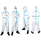 PPE 한 단편 플라스틱 버릴 수 있는 안전복 의학 안전복 협력 업체